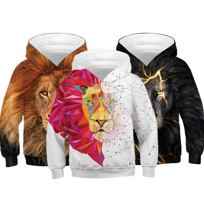 

Big Size 3D Printing Wolf Boys Hoodies Teens Autumn Hooded Sweatshirt For Boys Kids Clothes Long Sleeve Pullover Tops Kids Coats