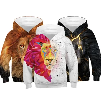 

Big Size 3D Printing Wolf Boys Hoodies Teens Autumn Hooded Sweatshirt For Boys Kids Clothes Long Sleeve Pullover Tops Kids Coats