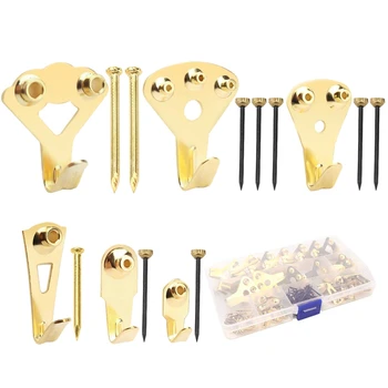 

Picture Hangers, Picture Hanging Kit,120 Pieces Picture Photo Frame Hooks For Heavy Duty Picture Frame Hanging With Wall Mountin