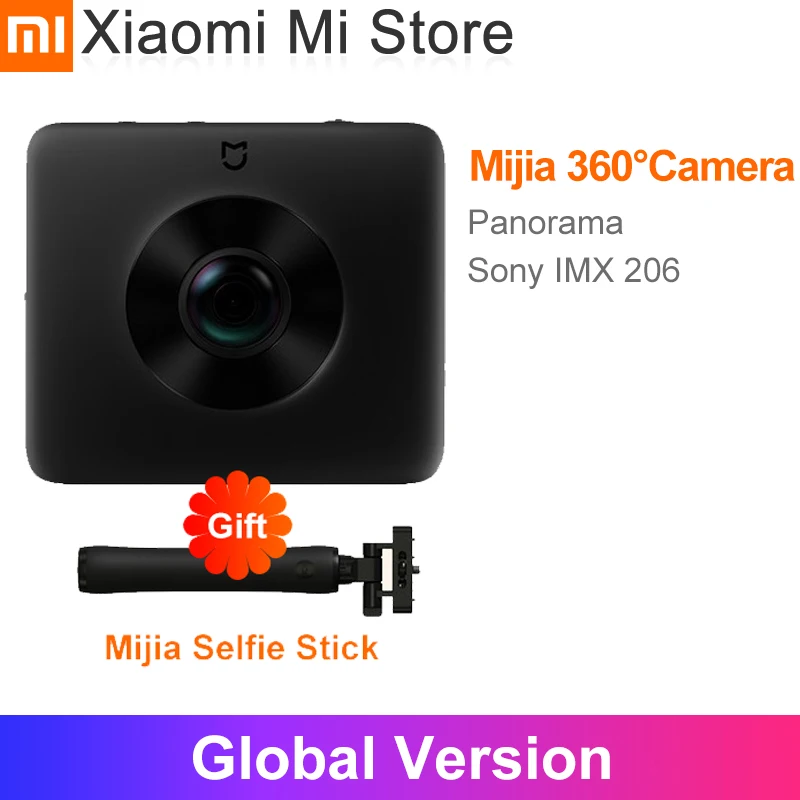Original xiaomi mijia 360 ° câmera de viagem de gravação panorâmica ip67 rating wifi bluetooth mini esporte filmadora 3.5k vídeo tiktok