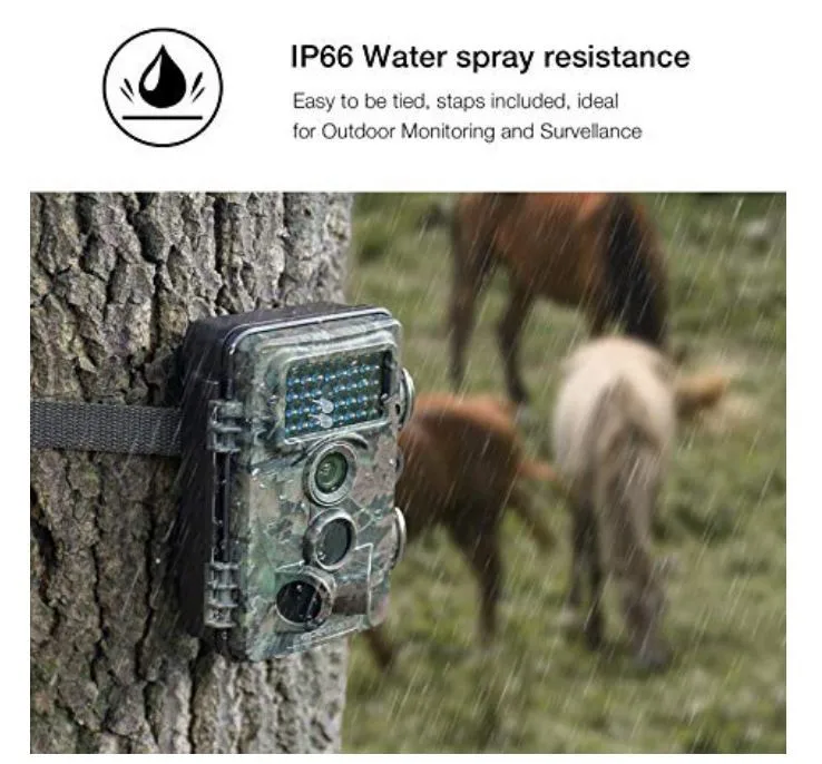 Trail camera 1080P HD широкоугольная охотничья камера IP66 Водонепроницаемая камера для наблюдения за дикой природой камера ночного видения фото ловушки для животных camara z0813