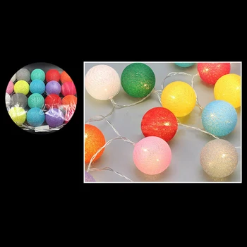 

New Birthday Party Gifts Baby Cotton Ball String Lights AC & Battery Bedroom Decoration Garland Christmas Lighting Chain Toys