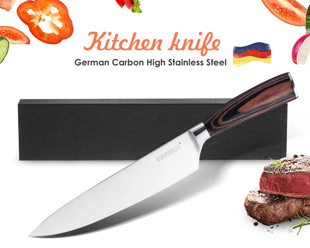 Японские кухонные ножи из нержавеющей стали 7 дюймов, кухонный нож 8 дюймов, нож шеф-повара Santoku, нож для суши, мяса, сашими, инструменты для приготовления пищи