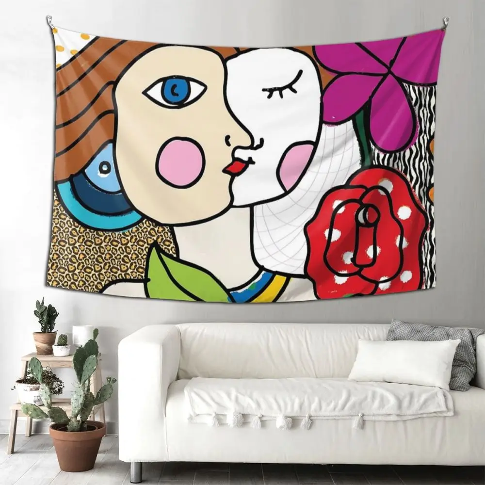 Picasso Tapestry Hanging Tapiz Curtain Art Paintings Spanish Tapestries Polyester Beach Mat | Дом и сад