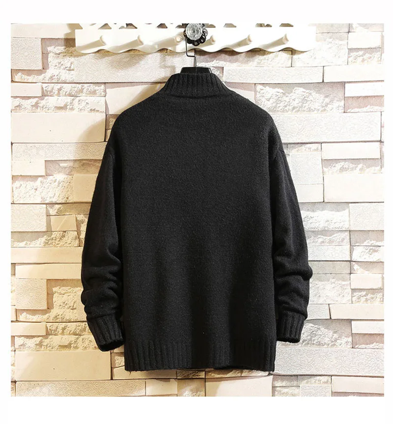 New Autumn Winter Turtleneck Sweater Men Pullovers Men Casual Long Sleeve Sweaters Korean Jumpers Sweater Man Keep Warm Pull Men