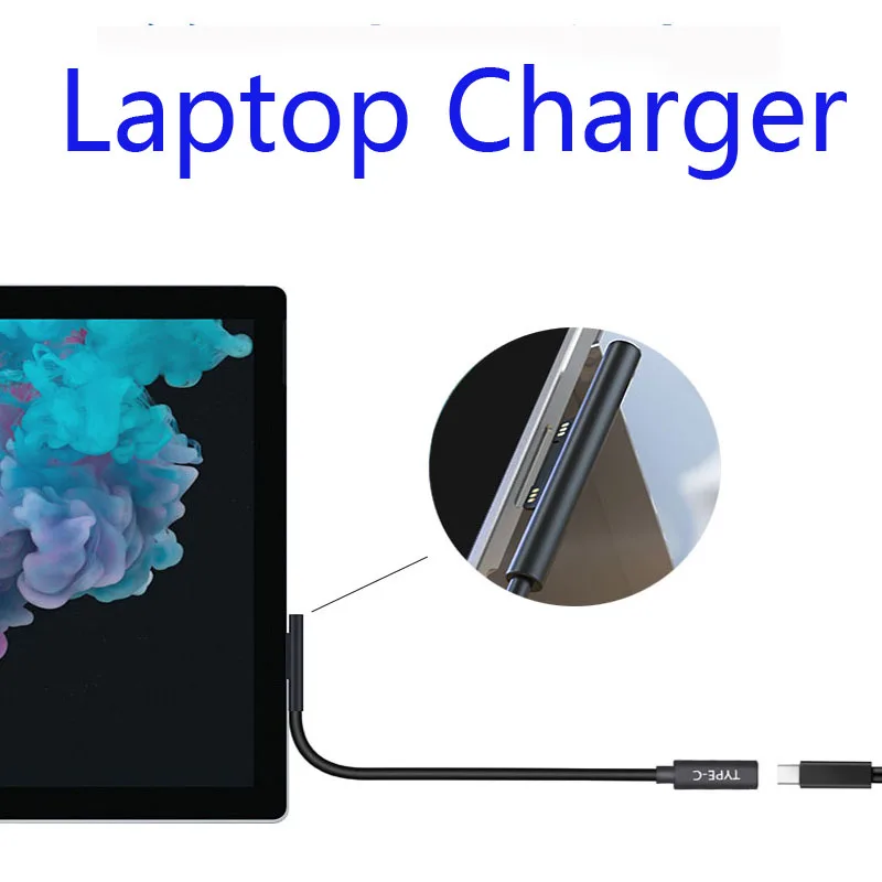 Usb tipo c pd 15v Adaptador de Carregador Conversor Cabo de Carregamento para Microsoft Surface Pro go Livro Laptop 2 - Imagem 4