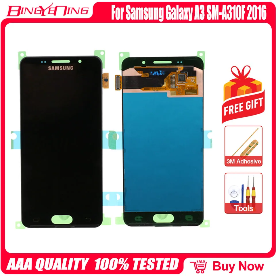 For Samsung Galaxy A3 2016 A310 Display LCD Touch Screen A310F A310H A310M Digitizer | Мобильные телефоны и аксессуары