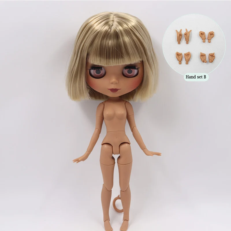 ICY Nude Blyth кукла на заказ № BL9031 светлые волосы 1/6 bjd, pullip, licca, jerryberry - Цвет: B doll with hand B