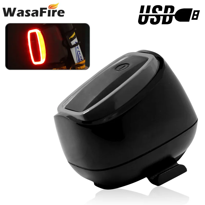 Bike Taillight Smart Brake Detection Bicycle Rear Light LED MTB Warning Light Tail Lmap USB Rechargeable 6 Modes Cycling Lantern