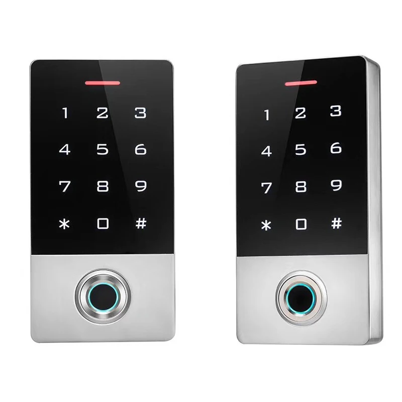 keypad outdoor IP68 Waterproof WIFI Tuya APP Biometric Fingerprint Access Controller Metal RFID Card Standalone Door Access Control System magnetic door lock with keypad