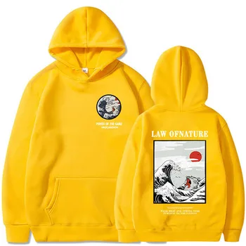

Newest Japanese Funny Cat Wave Printed Fleece Hoodies 2020 Winter Japan Style Hip Hop Casual Sweatshirts KODAK Streetwear