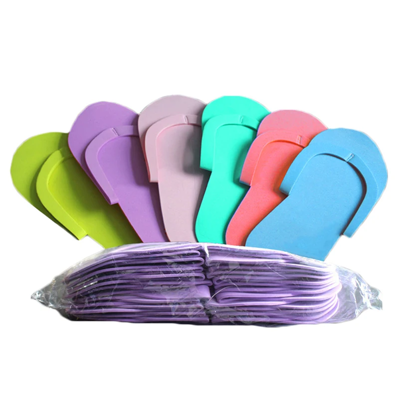 12 Pairs Spa Pedicure Sandals Disposable Foam Slippers Foam Pedicure Slippper For Salon Spa Pedicure Flip Flop Tools