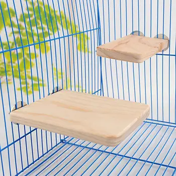 

Adeeing Chinchilla Hamster Springboard Squirrel Parrot Bird Standing Platform Wooden Pet Toy