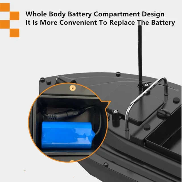 16 GPS Nest Waterproof High Speed Remote Control RC Bait Boat 2KG Loading 500M Fixed-Speed Cruise Night Light RC Fishing Boat 6