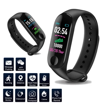 

Smart Bracelet fitness tracker Pedometer Activity Monitor Blood Pressure Smart Watch For Women man Blue Tooth Smart Wristband