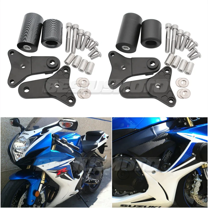 Слайдеры без обрезания рамы мотоцикла защита от ударов и падений для Suzuki GSXR600 GSXR750
