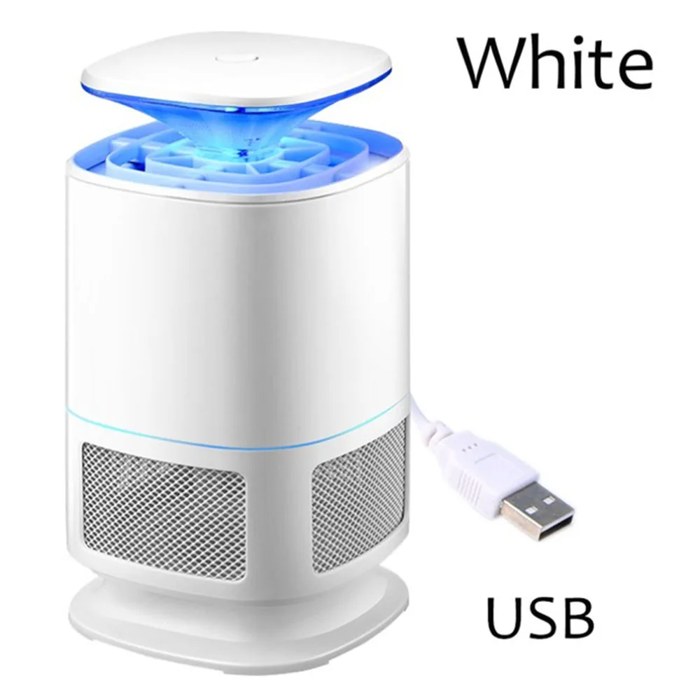 Белый USB москитный убийца лампа без излучения электрическая ловушка для насекомых свет Жук Насекомое репеллент светодиодный свет безопасно для ухода за ребенком - Цвет: Белый