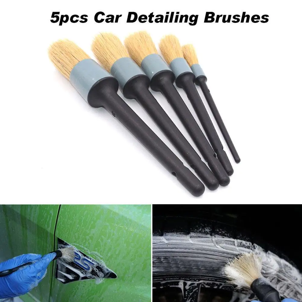 

50% HOT SALES!!! 5Pcs Soft Car Detailing Brushes Auto Wash Dash Trim Seats Wheels Cleaning Tool