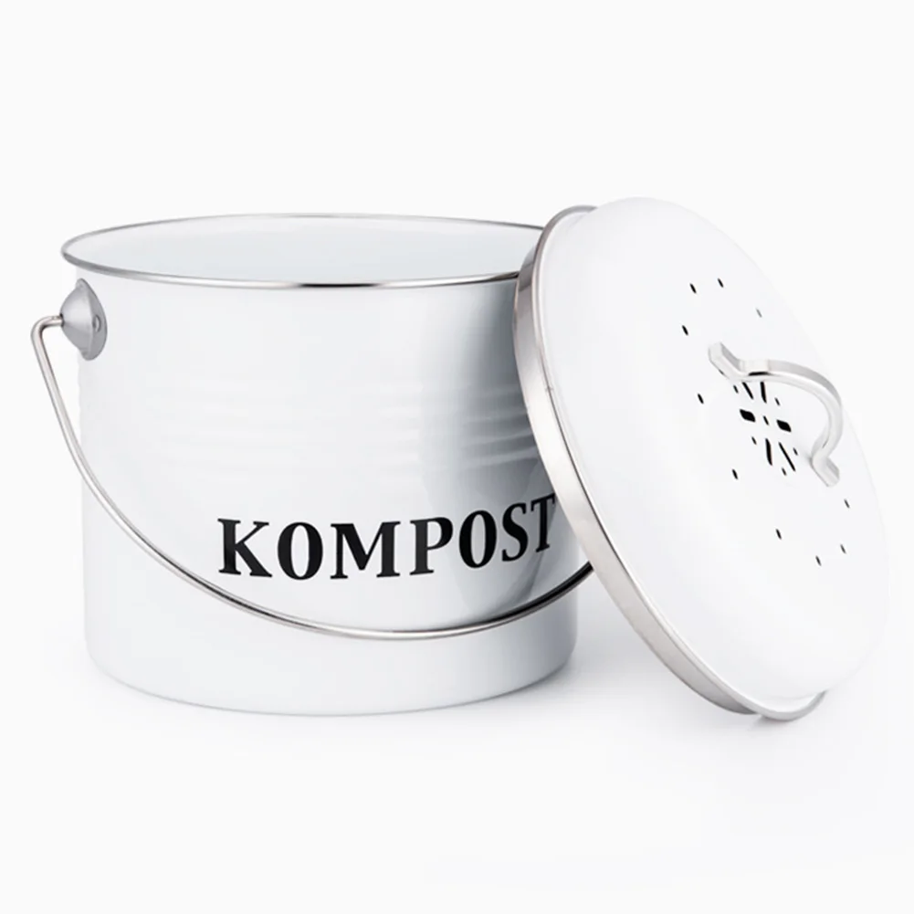 Кухонная компостная корзина KOMPOST на 5 л для мусора из органических листьев дыни