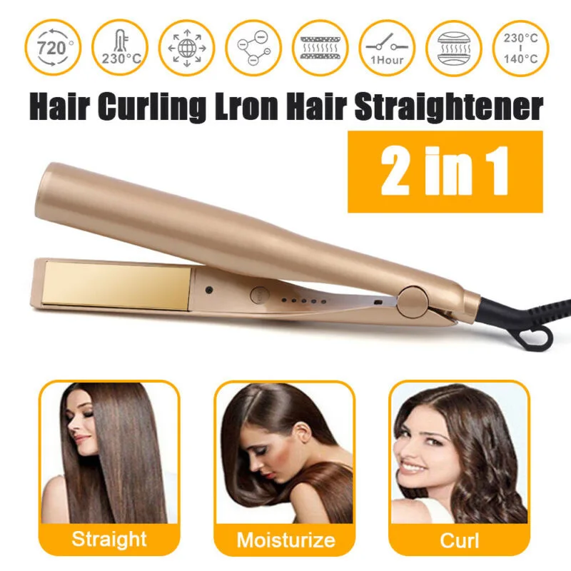 

Hair Straightener Electric Splint 360 Degree Free Rotation Large Wave Curly Hair Stick Straight Roll Dual Purpose