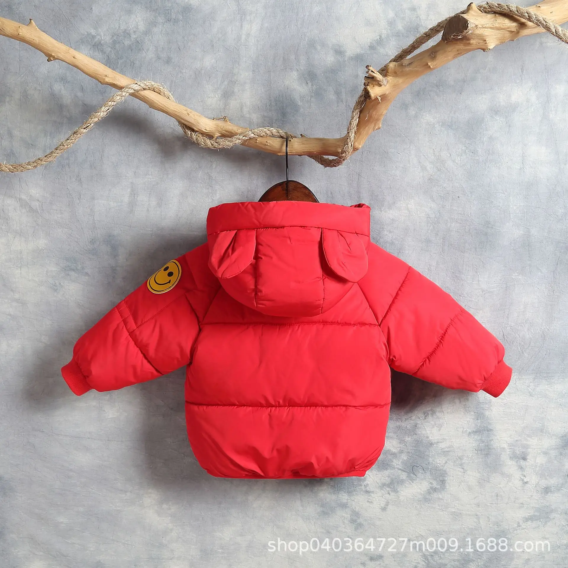 

2019 autumn and winter new children's cotton padded cotton jacket small baby boys and girls bread clothing hooded jacket
