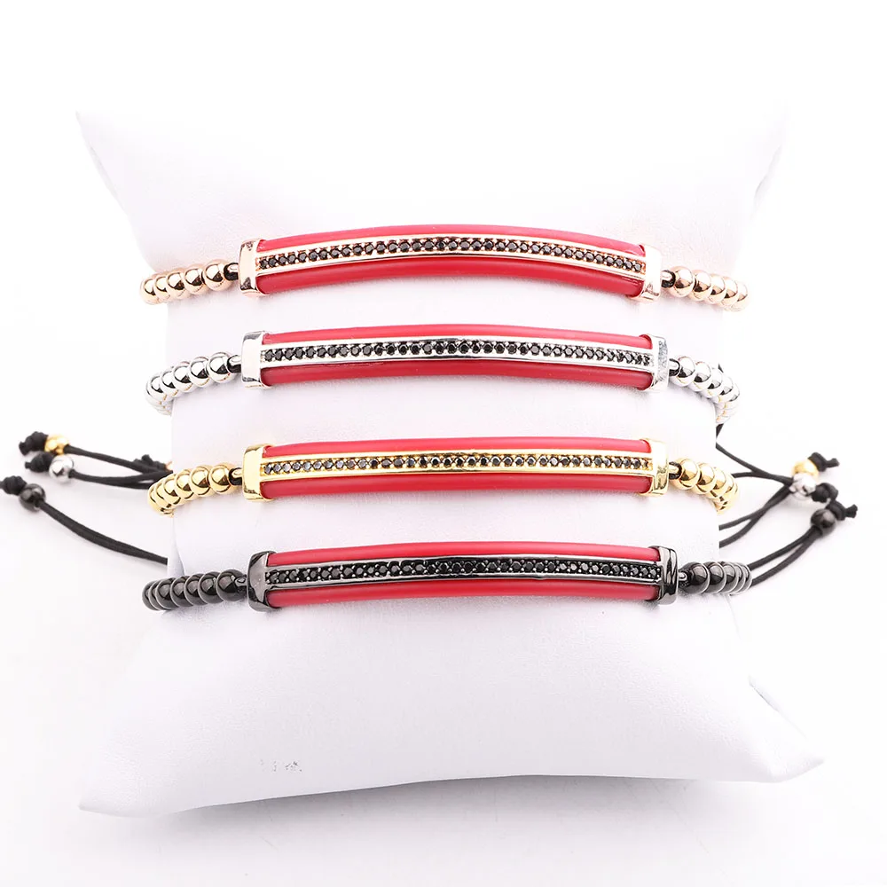 Classic Design High Quality Stainless Steel Beads CZ Pave Charm Handmade Cord Braided Macrame Bracelet Men Jewelry Gift - Image 6