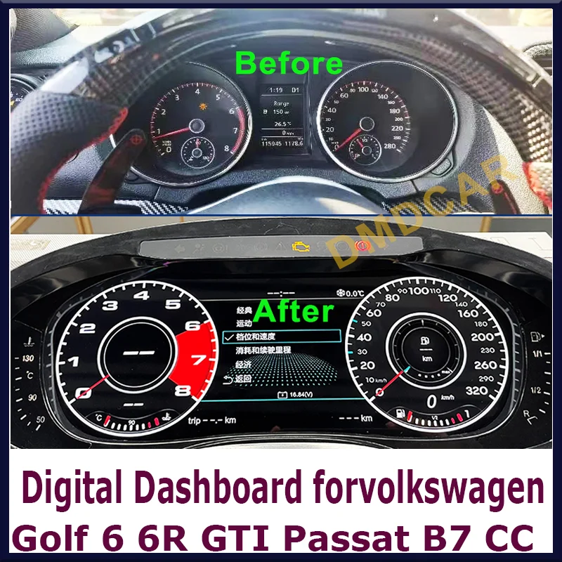 Digital Dashboard Panel Virtual Instrument Cluster Cockpit Lcd Speedometer For Volkswagen Vw