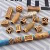 African Hair Rings Dirty Braid Decoration Big Hole Imitation Wood Plastic Beads Hole Beads Craft Jewelry Hair Accessories - Image 2