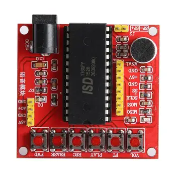 

Voice Board ISD1700 Series 5V Voice Recording and Playback Module with Power and Chip Indicator Light Audio Controller