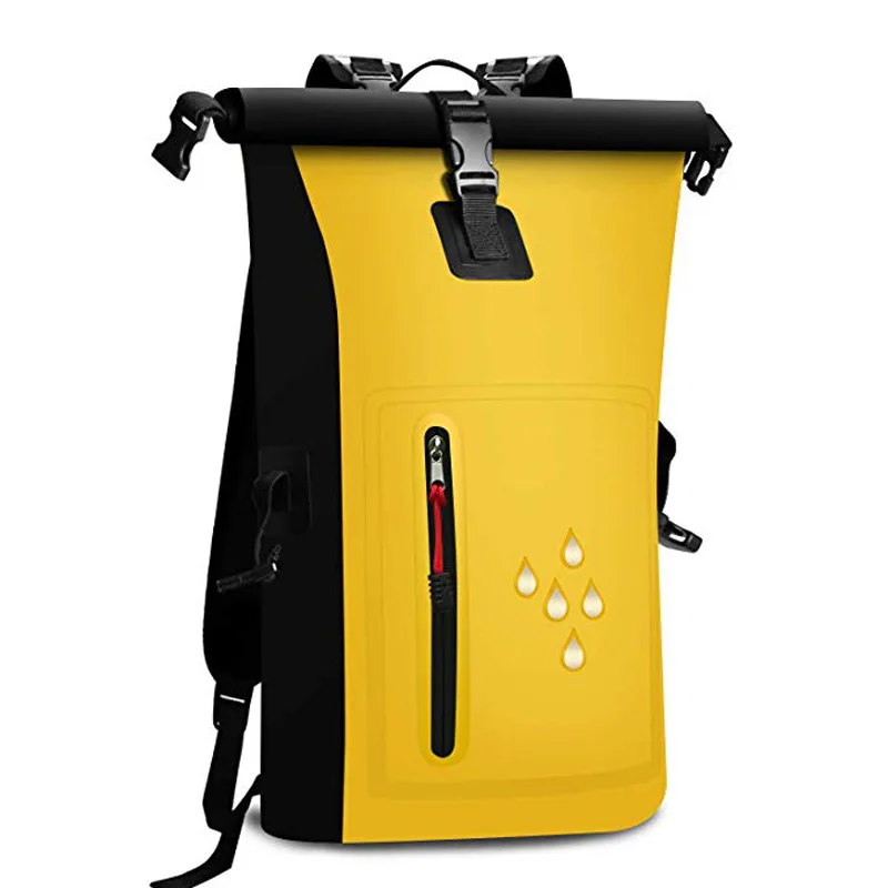 

PVC beach waterproof dry bag outdoor sports swimming drifting kayak sailing bucket bag 25L men and women portable backpack