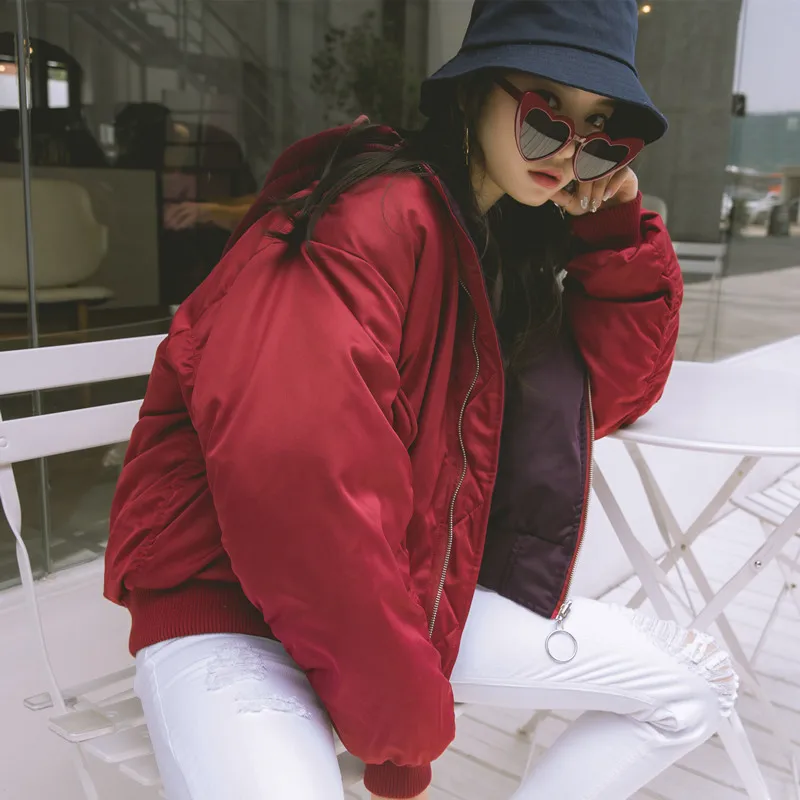 

Down Coat Student 2019 Winter New Style Korean-style Loose-Fit Short Reversible Cotton-padded Jacket Social WOMEN'S Coat Women's