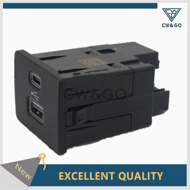 Per Ford Focus Lincoln Sync 3 Type-C + Usb Dual Media Hub Box Modulo Scatola Di Immagazzinaggio Porta Di Ricarica Usb Oem:Lb5T-14F014-Cb