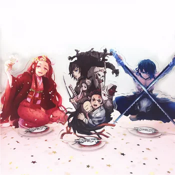 

Anime Demon Slayer Kimetsu no Yaiba keychain Kamado Tanjirou Hashibira Inosuke Tomioka Giyuu cute fun cartoon acrylic key chain