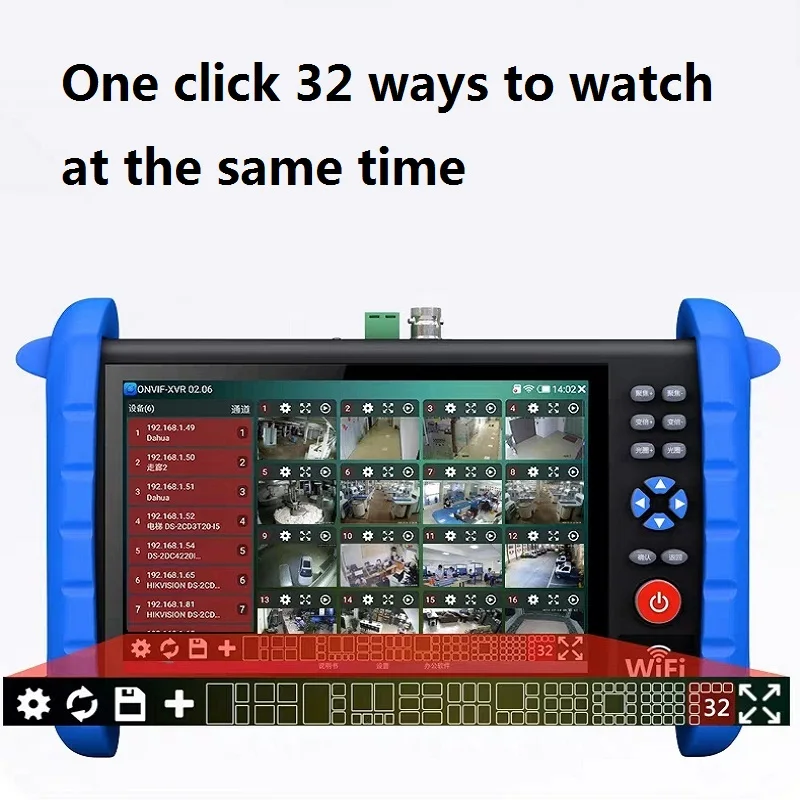 Ferramenta de Teste Polegada Cctv Tester Monitor 8mp ip - Cvbs Analógico Tvi Cvi Ahd Wifi Hdmi Ptz Rápida Onvif Poe Profissional 7 1920*1200 4 k 11 monitor 8mp ip cvbs analógico tvi cvi
