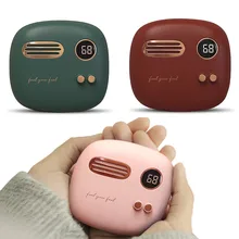 Милые зимние мини-грелки для рук, портативные, 5000 мА/ч, зарядка от USB, грелка для рук, внешний аккумулятор, двухсторонний, быстрый нагрев, грелка для рук