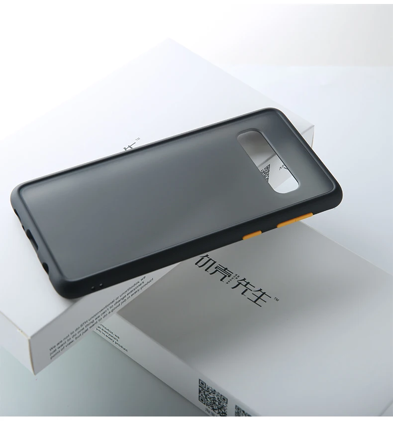 Двухцветный матовый чехол для samsung S8 S9 S10 Plus S10e Note 10 Plus 8 9 Note10 Note9 цветная Кнопка PC+ Мягкий ТПУ чехол