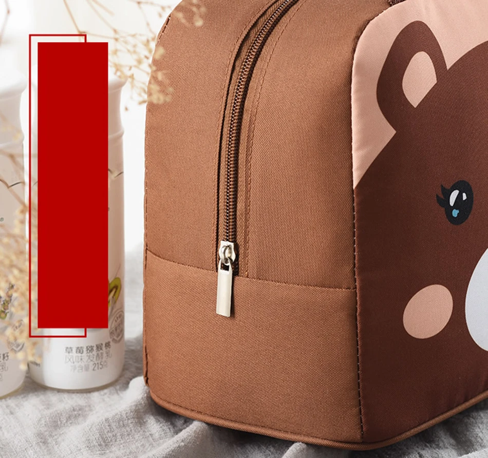 Мультфильм животных Rilakkuma Ланч сумка для женщин девочек дети портативный изолированная сумка-холодильник термо еда свежий пикника емкость фольга льда