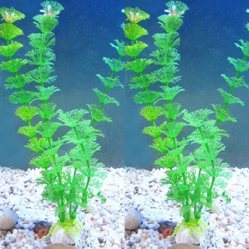 

1 Pc 30cm Long Artificial Aquatic Plant Artificial Ornament for Fish Tank Aquarium Landscape Decoration Premium Green Decoration