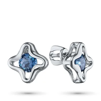 

Silver earrings with topaz e0609sg04200328