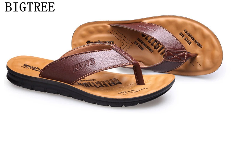 flip flops leather slippers beach slippers summer shoes mens slippers outdoor shoes men zapatos de hombre erkek ayakkabi chinelo