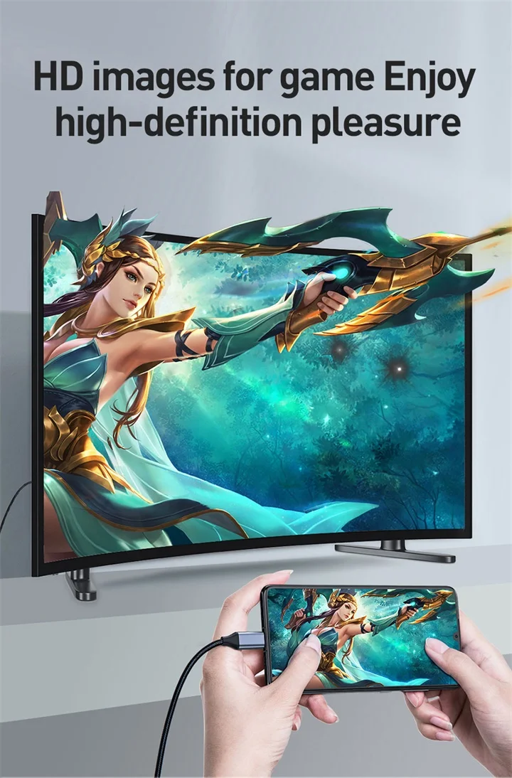 Baseus тип-c до 4 K/HD экран зеркального отображения адаптер 60 Вт PD Быстрая зарядка 1,8 м кабель адаптер для развлекательных/офисных работ