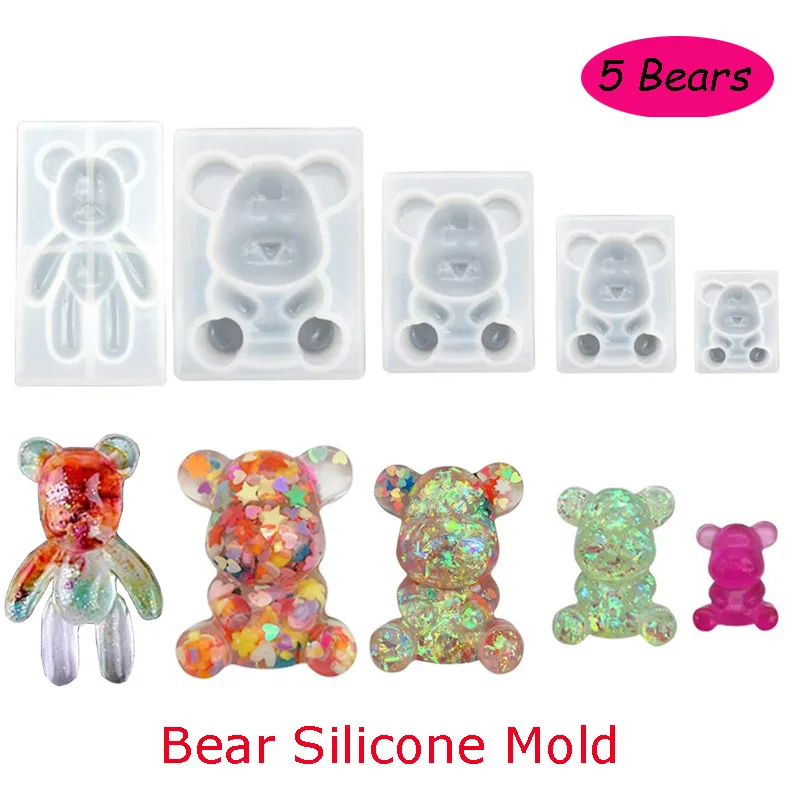 Teddy Bear Multi Silicone Resin Mold, Unique Mold – Phoenix