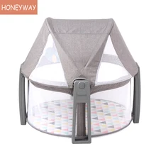 Портативная детская кроватка для новорожденных, многофункциональная Складная прикроватная кровать, кровать с москитной сеткой