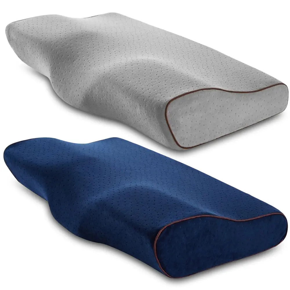 

Large Memory Foam Neck Pillow Ergonomic Slow Rebound Relax Butterfly Shaped Cervical Memory Pillows For Bedding Health Sleeping