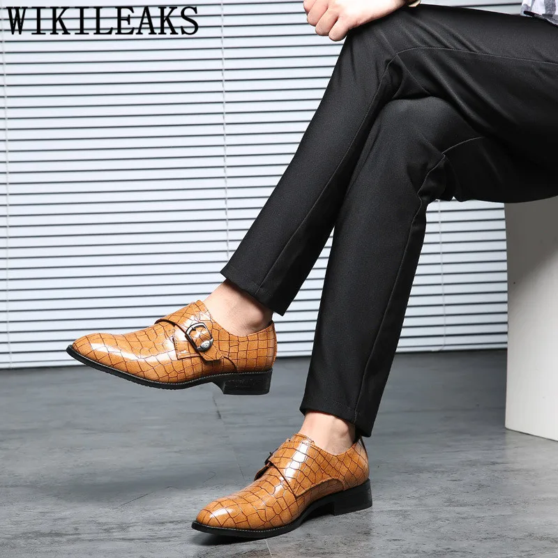 Итальянская обувь из крокодиловой кожи; Мужская официальная обувь с ремешком; кожаная обувь; Мужская обувь; zapatos de vestir hombre sapato social masculino