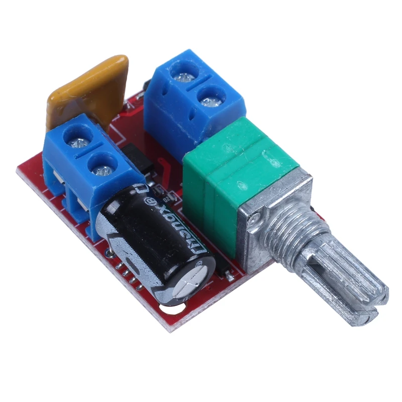 

Hot Sale Mini DC Motor PWM Speed Controller 3V 6V 12V 24V 35VDC 90W 5a DC Motor Speed Control Switch LED Dimmer