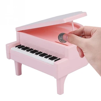 

Piano-Style Coin Bank Coins Saving Money Box Jar Birthday Gift For Children