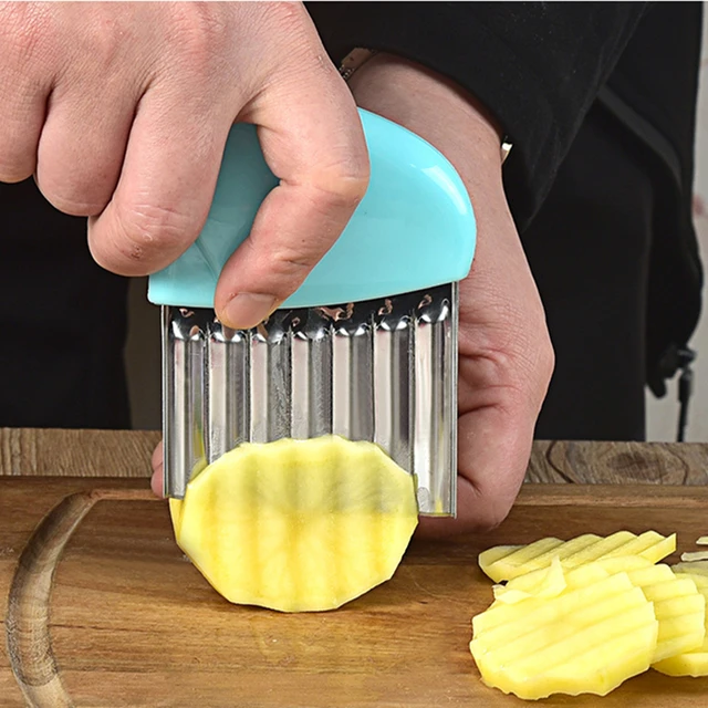 Kitchen Tools Accessories Potatoes Cut  Potato Chips Cutter Wavy Knife -  Potato - Aliexpress