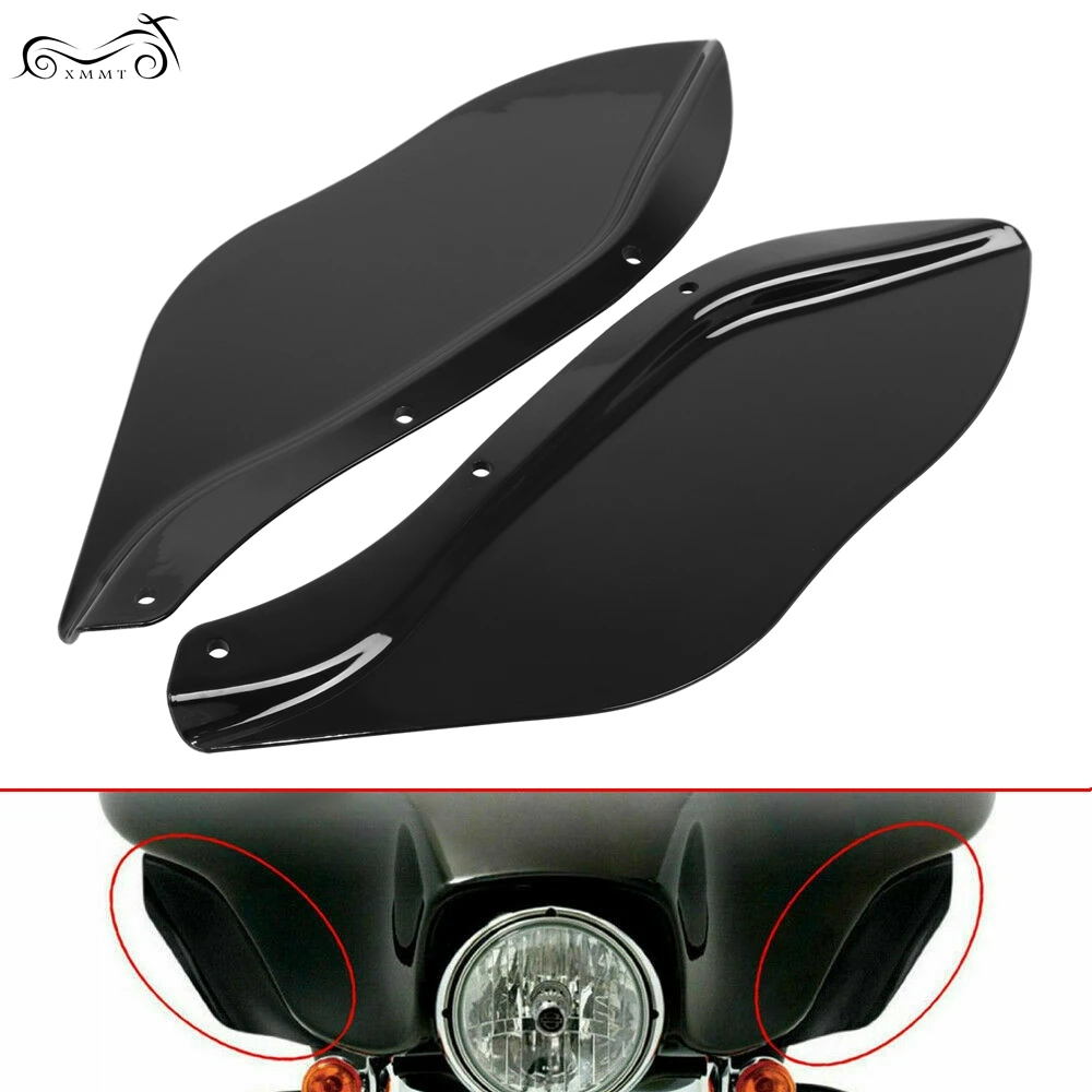 Motorcycle Fairing Side Wings Windshield Air Deflector Black Cover For