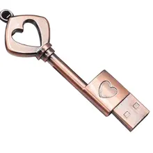 Usb флеш-накопитель в форме сердца, высокое качество, металлическая карта памяти, брелок, u-диск, флешка, водонепроницаемый u-диск